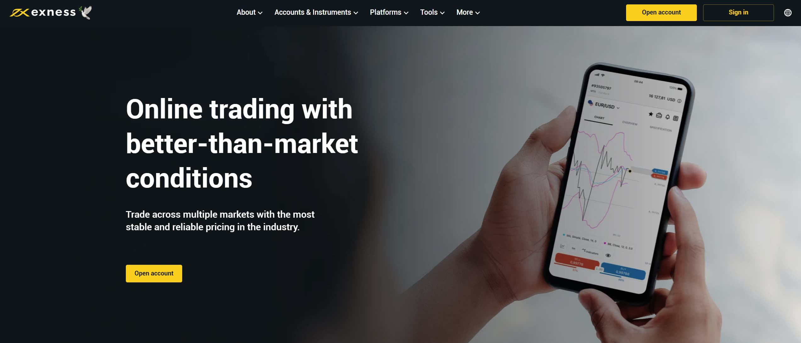 Exness Trading Platform - Sign Up and Login to start trading